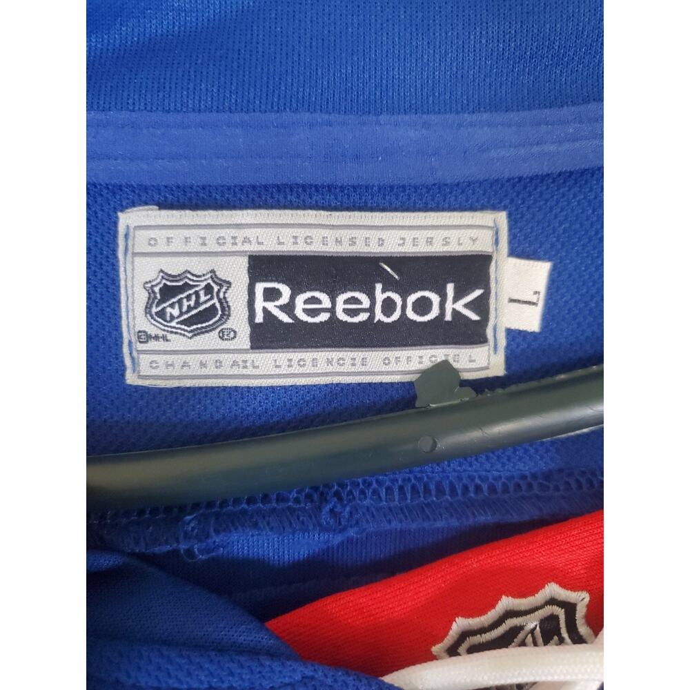 Reebok NY Rangers Mika Zibanejad 93 Blue Lace Up Hockey Jersey Women Size Large - Picture 5 of 16